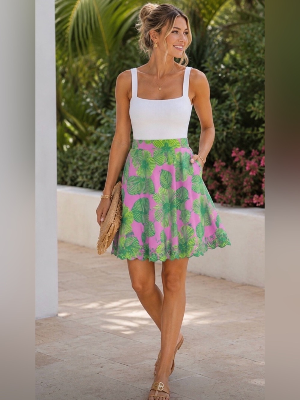 Lilly Pulitzer Vintage INGRID Floral Skirt Size 10